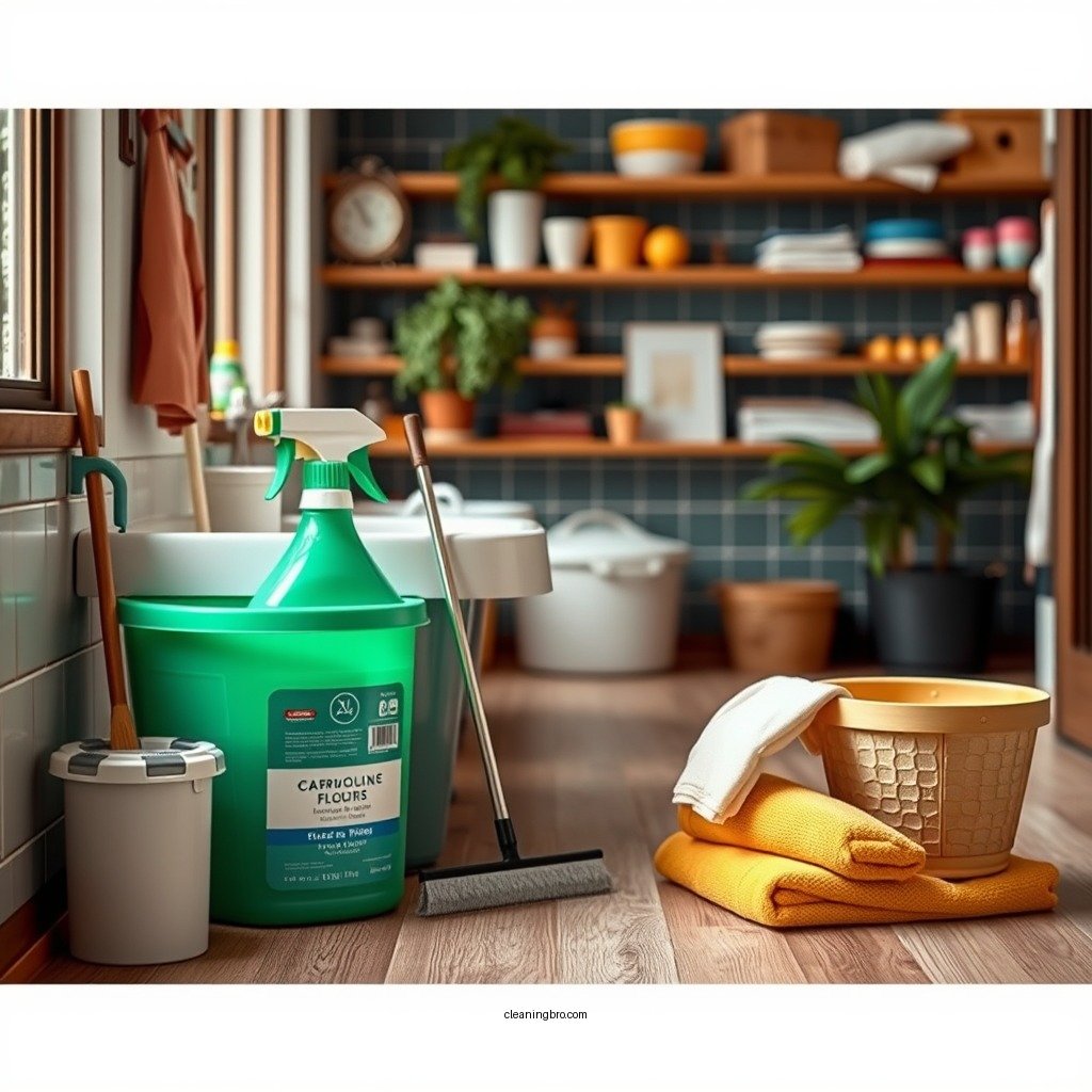 Basic Cleaning Supplies - how to clean marmoleum floors