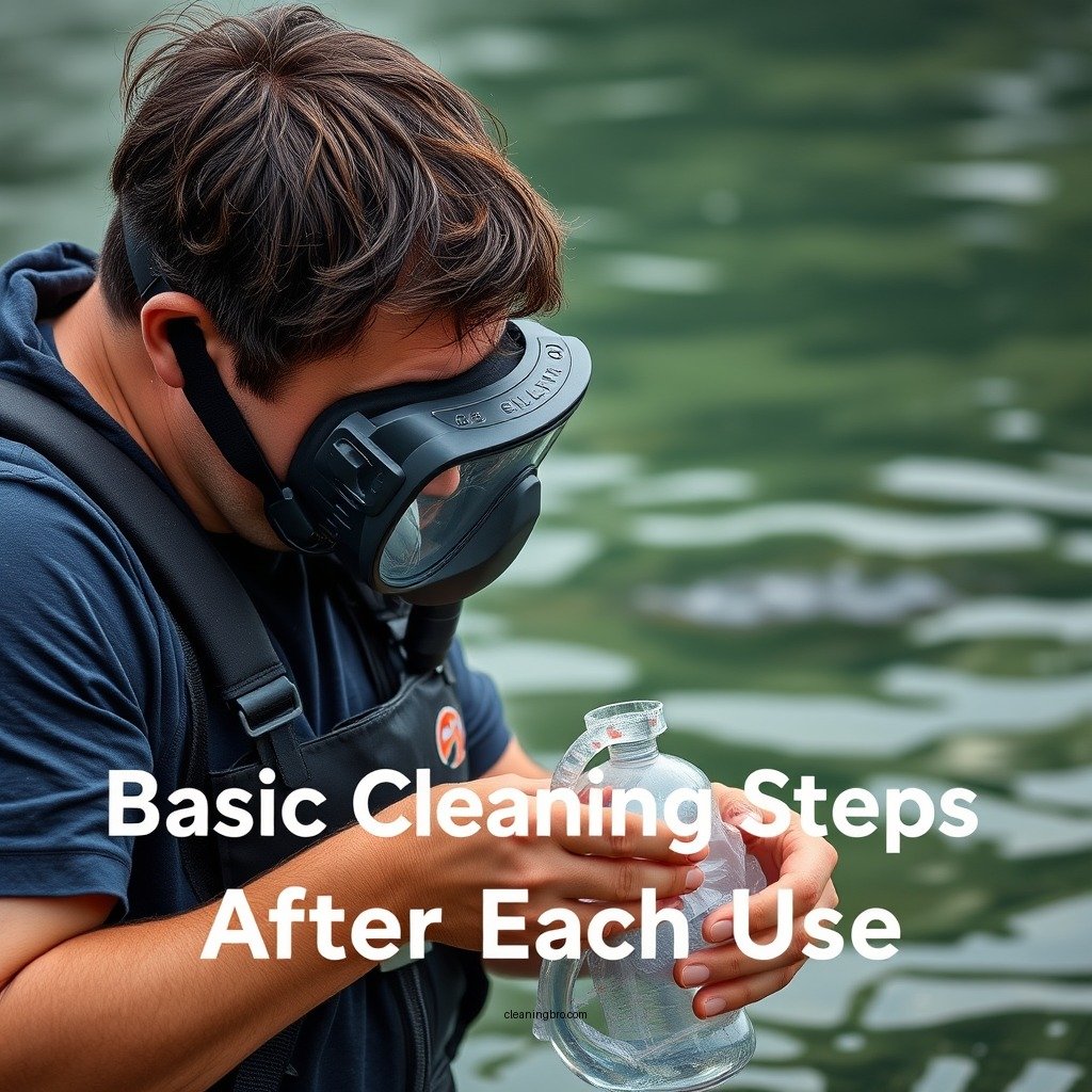Basic Cleaning Steps After Each Use - how to clean mask and snorkel