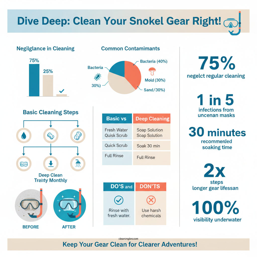 how to clean mask and snorkel - Data Infographic and Statistics
