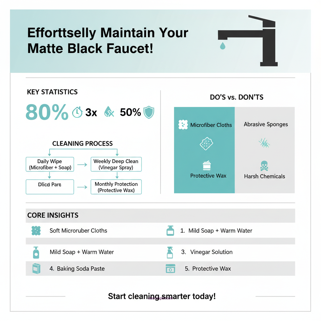 how to clean matte black faucet - Data Infographic and Statistics