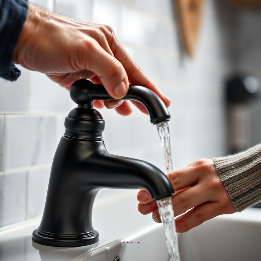 Step-by-Step Cleaning Process - how to clean matte black faucet