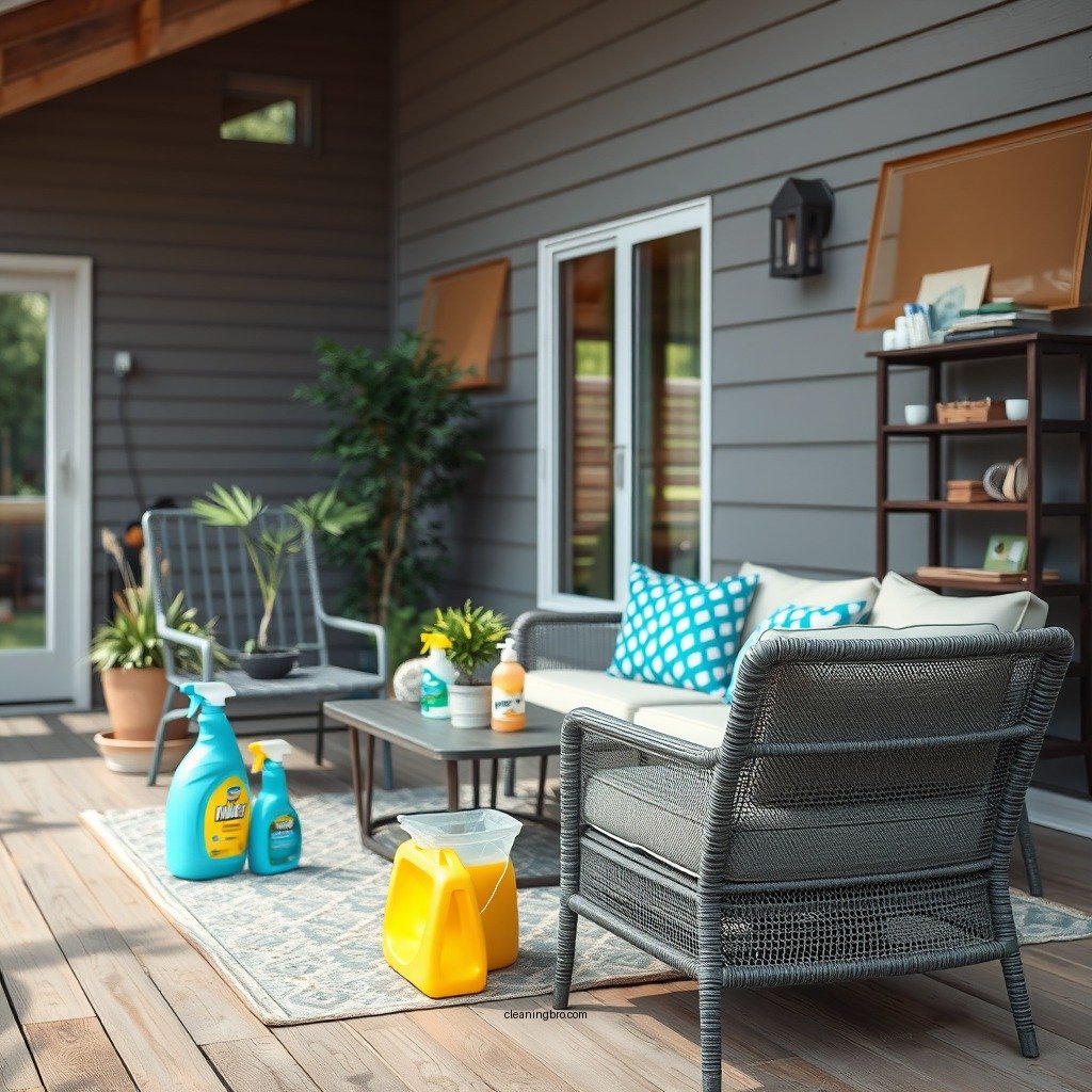 Gather Your Cleaning Supplies - how to clean mesh outdoor furniture