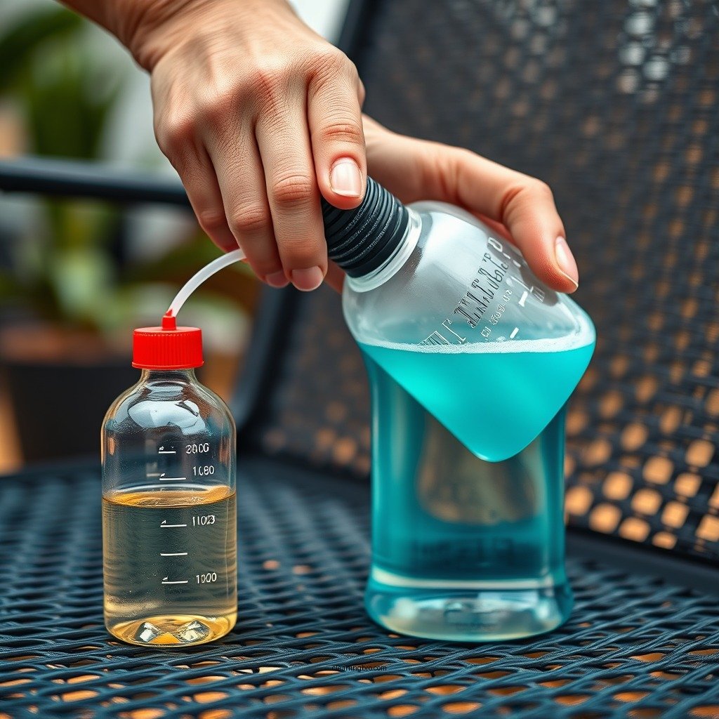 Prepare the Cleaning Solution - how to clean mesh outdoor furniture