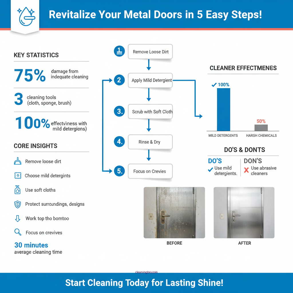 how to clean metal doors - Data Infographic and Statistics