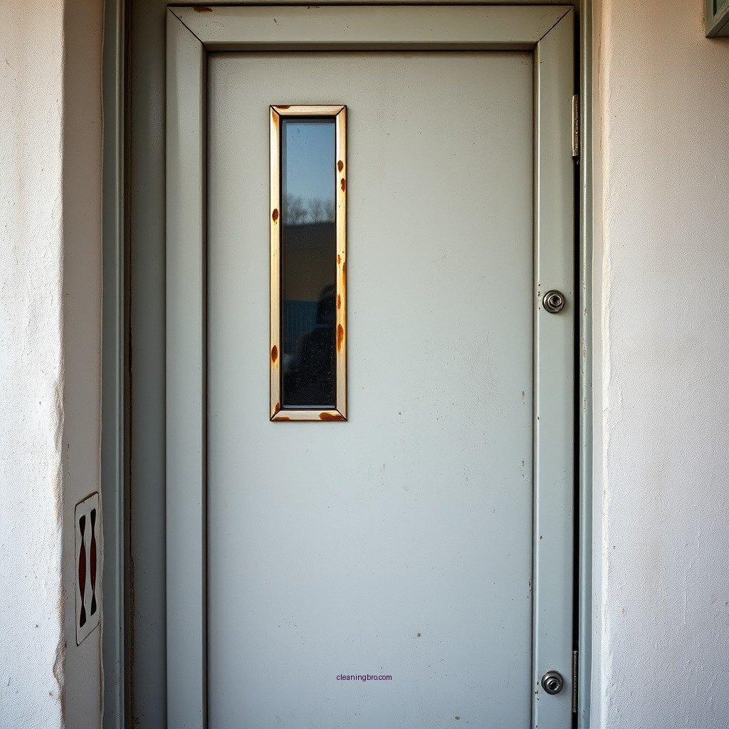 Preparing the Door for Cleaning - how to clean metal doors