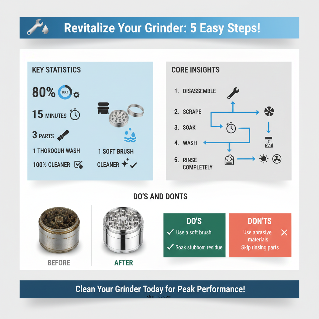 how to clean metal grinder - Data Infographic and Statistics