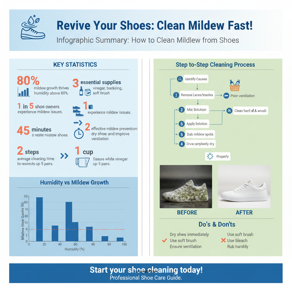 how to clean mildew from shoes - Data Infographic and Statistics