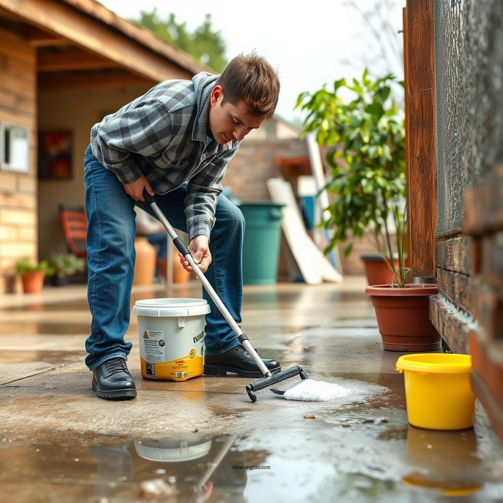 Preparing the Area for Cleaning - how to clean mildew off cement