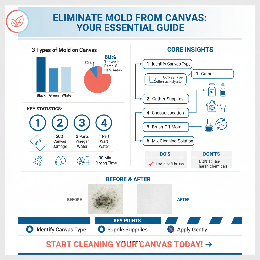 how to clean mold from canvas - Data Infographic and Statistics