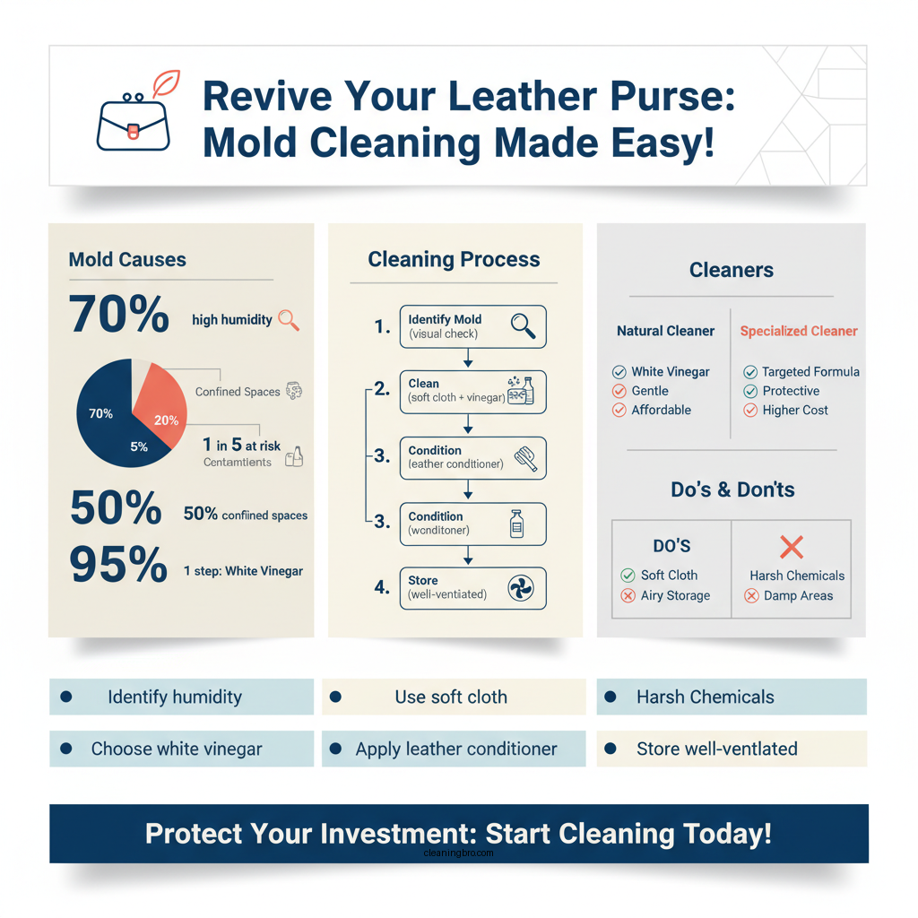 how to clean mold from leather purse - Data Infographic and Statistics