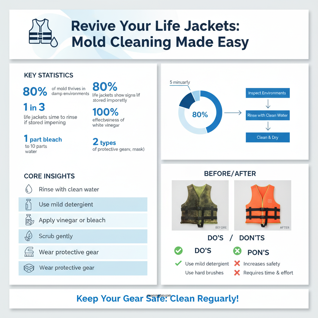 how to clean mold from life jackets - Data Infographic and Statistics