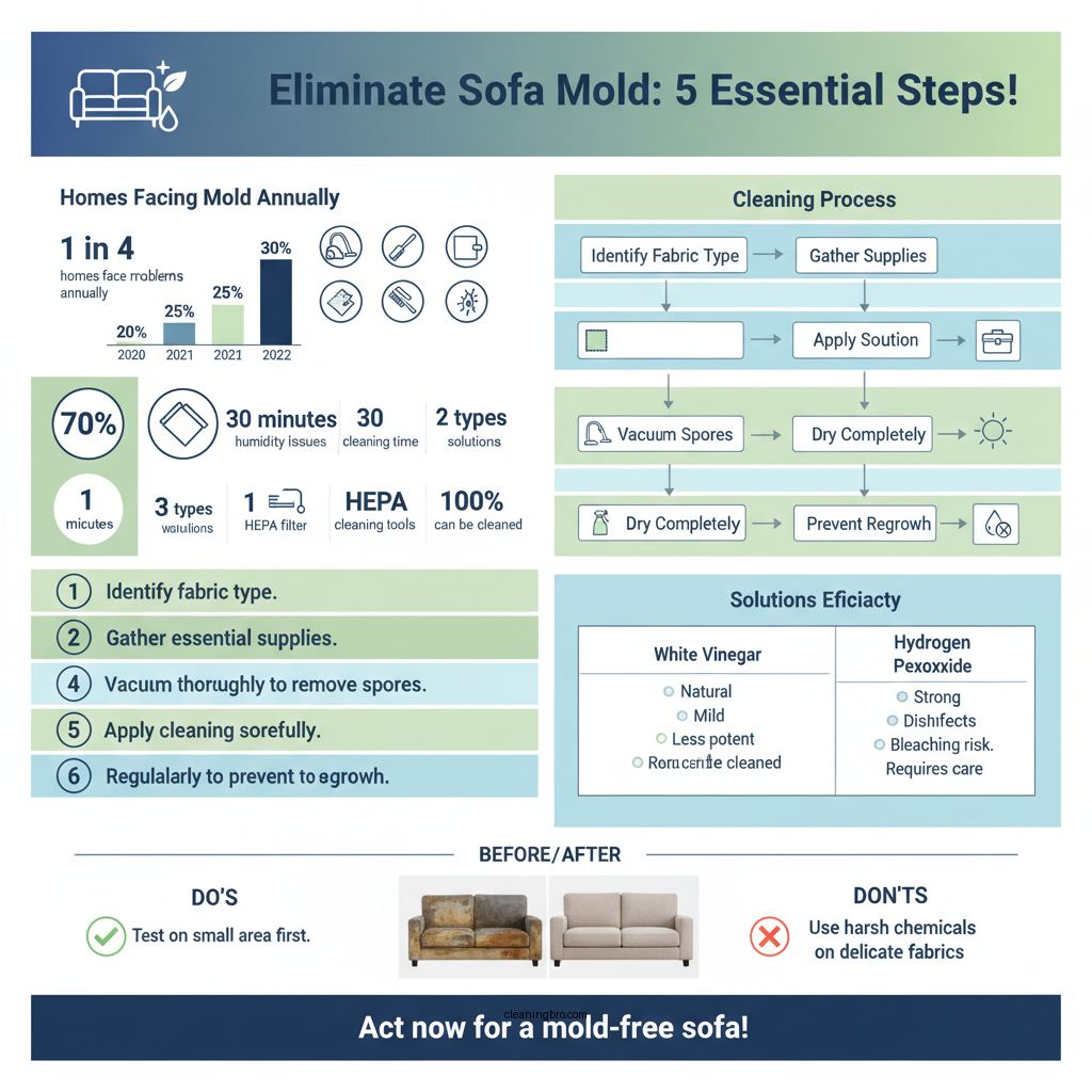 how to clean mold from sofa - Data Infographic and Statistics
