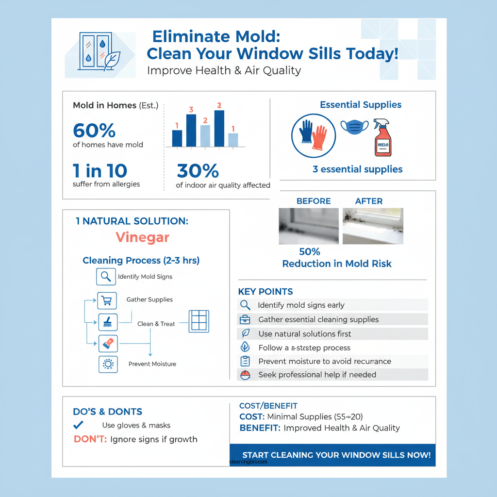 how to clean mold in window sill - Data Infographic and Statistics