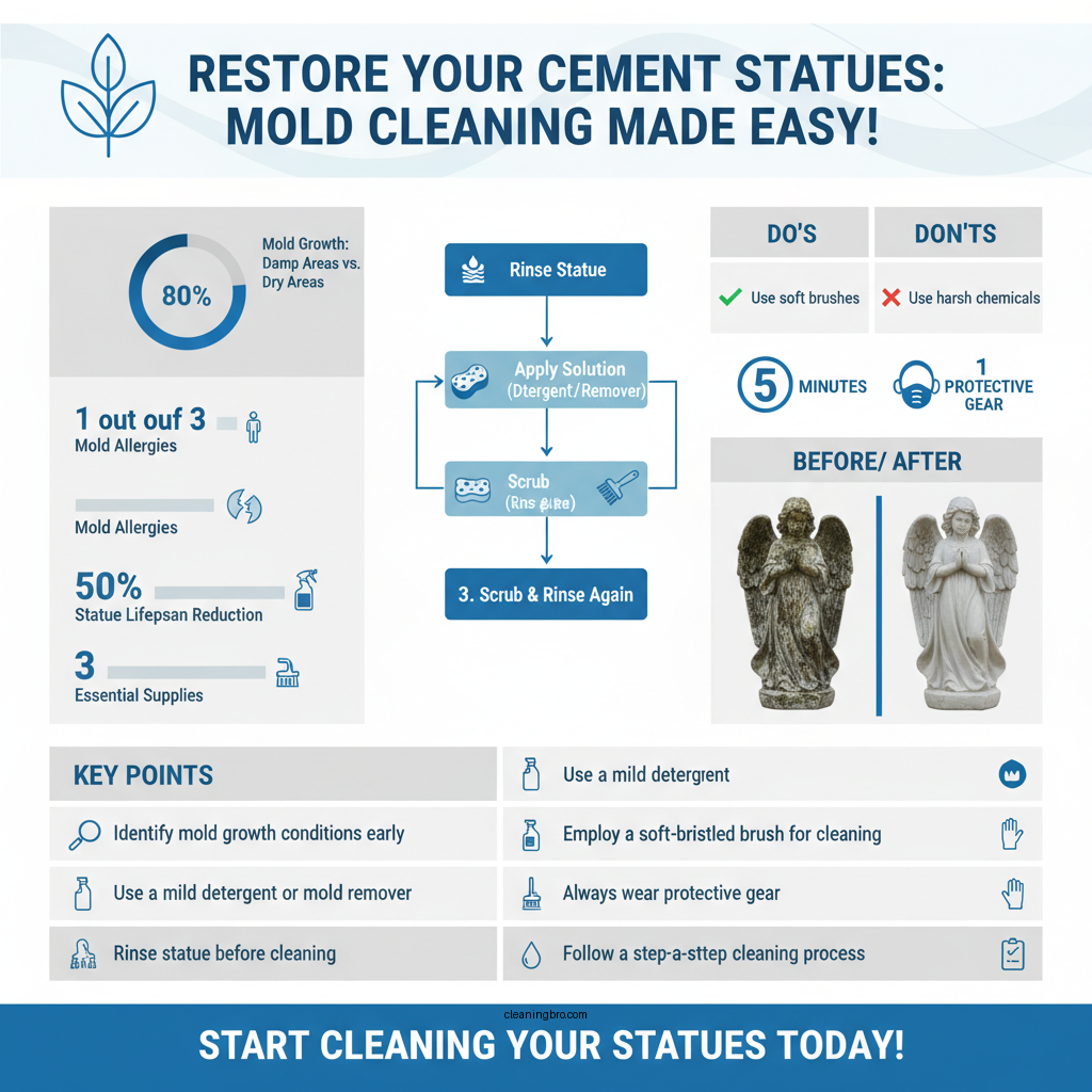 how to clean mold off cement statues - Data Infographic and Statistics