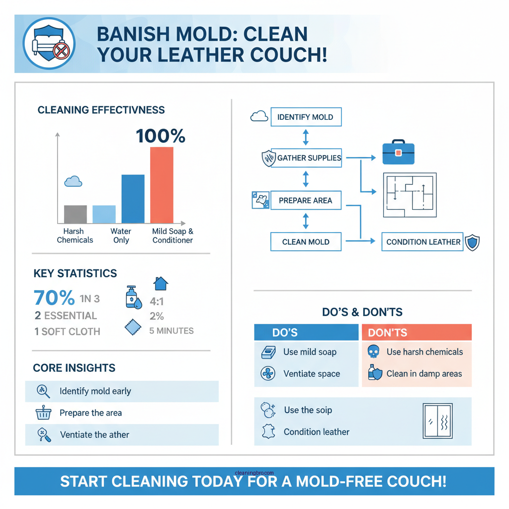 how to clean mold off leather couch - Data Infographic and Statistics