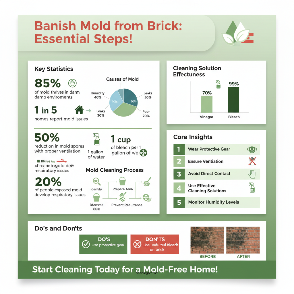 how to clean mold off of brick - Data Infographic and Statistics