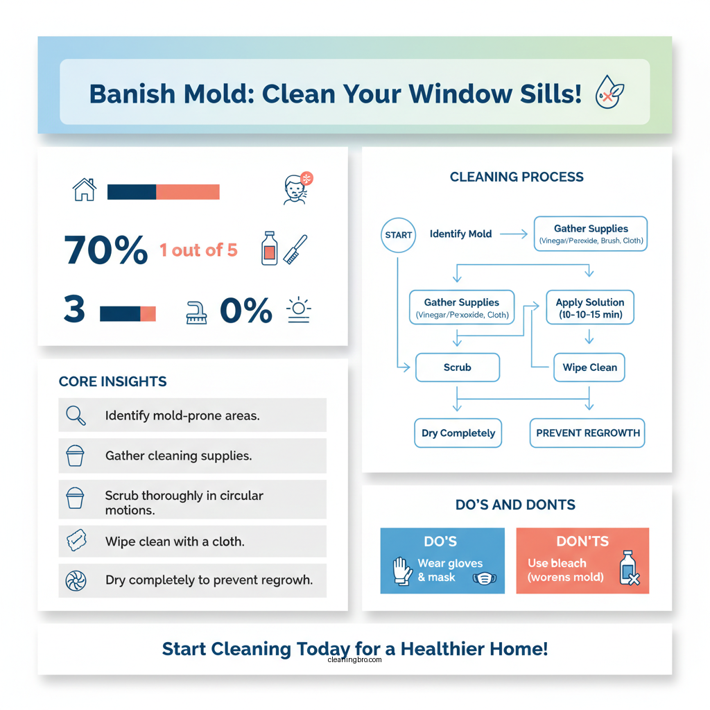 how to clean mold on window sills - Data Infographic and Statistics
