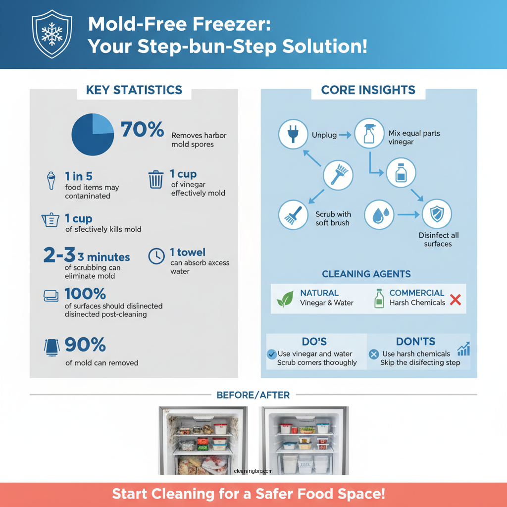 how to clean mold out of a freezer - Data Infographic and Statistics