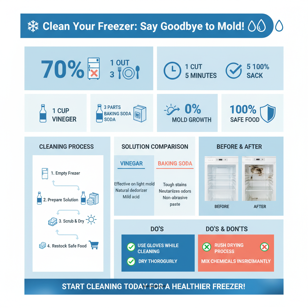 how to clean mold out of freezer - Data Infographic and Statistics