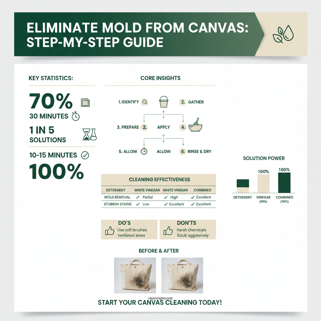 how to clean moldy canvas - Data Infographic and Statistics
