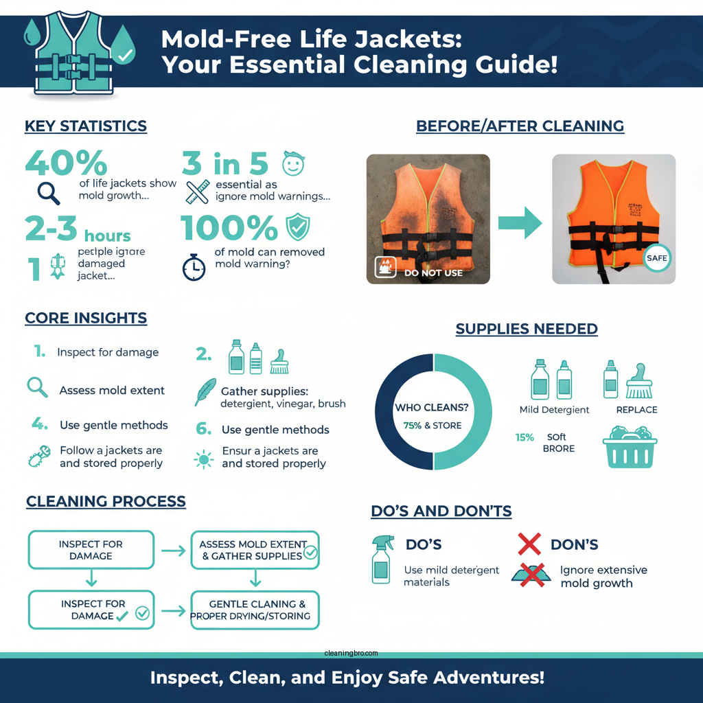 how to clean moldy life jackets - Data Infographic and Statistics
