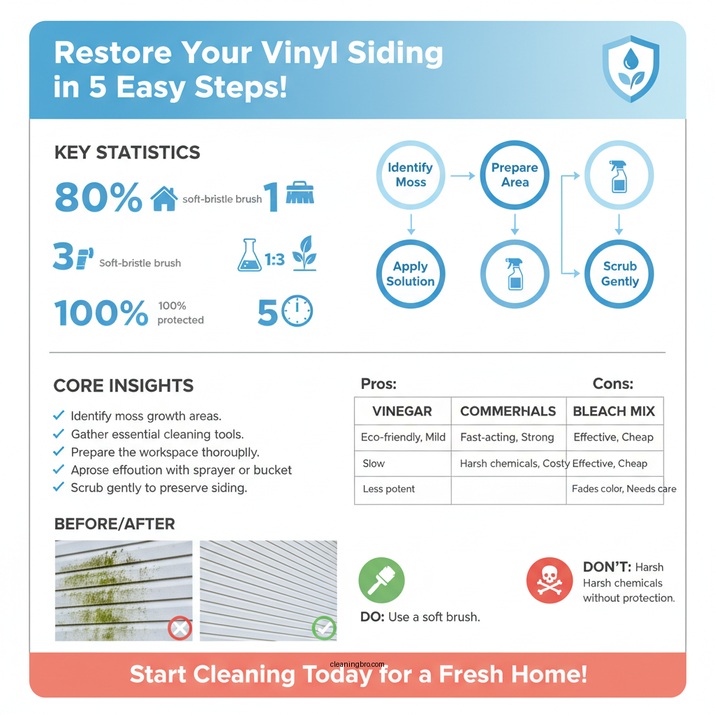 how to clean moss off vinyl siding - Data Infographic and Statistics