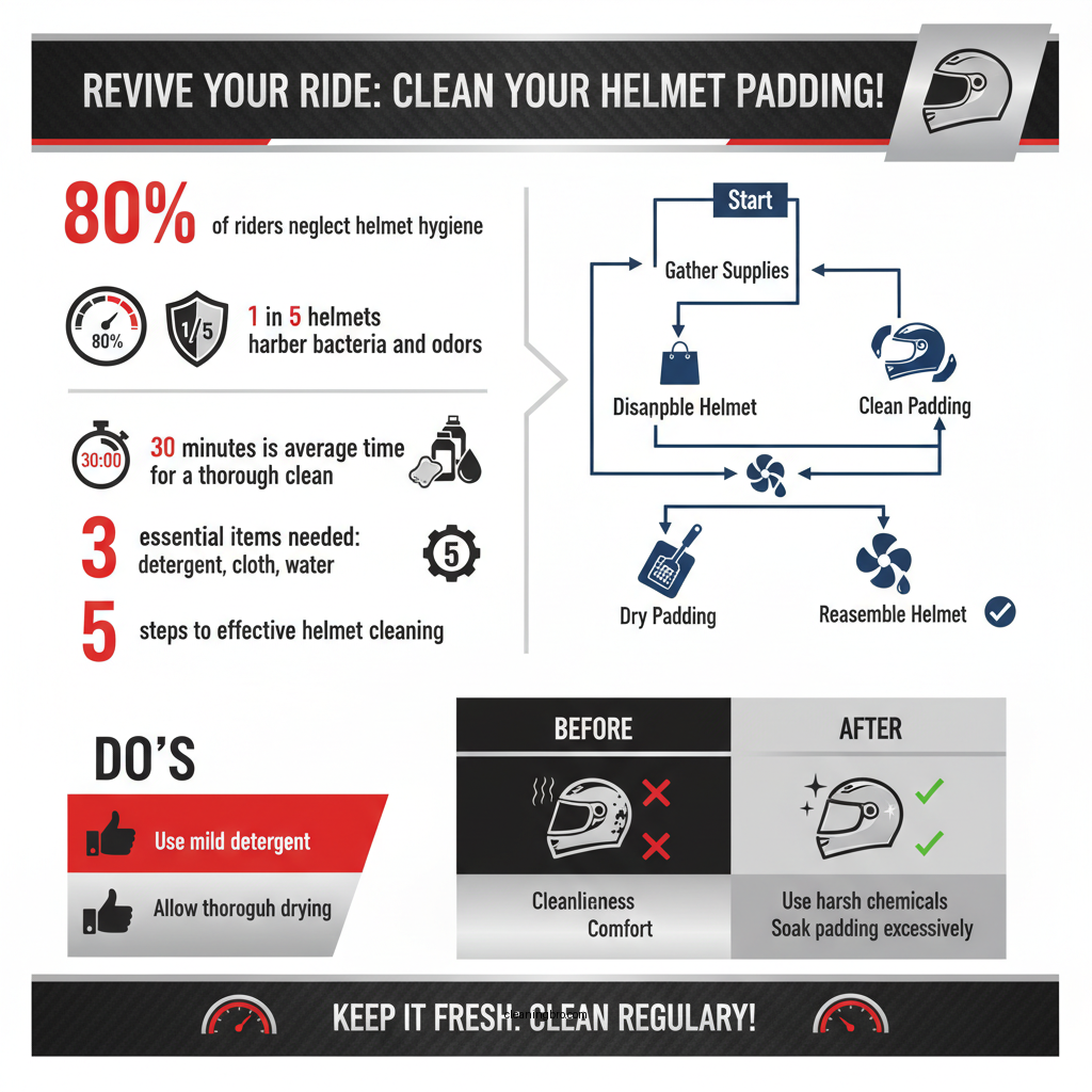how to clean motorcycle helmet padding - Data Infographic and Statistics