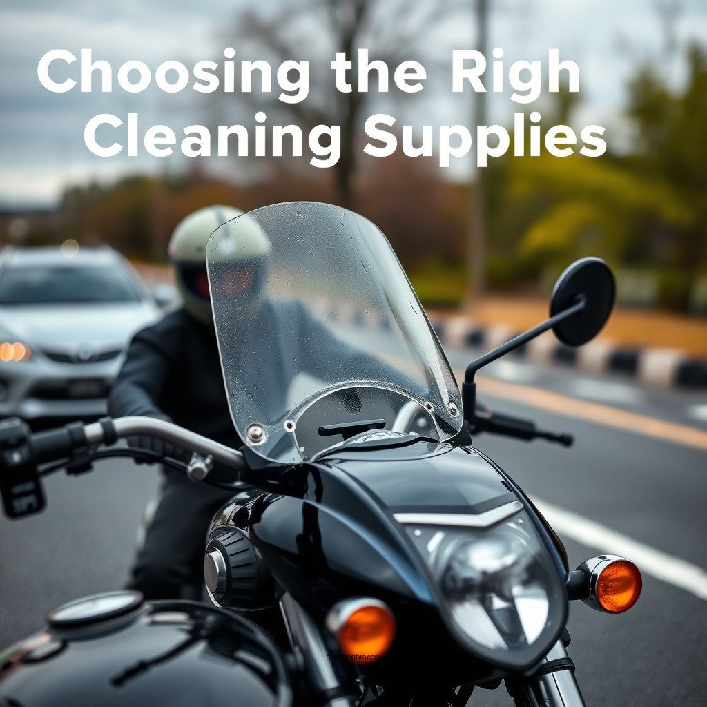 Choosing the Right Cleaning Supplies - how to clean motorcycle windshield