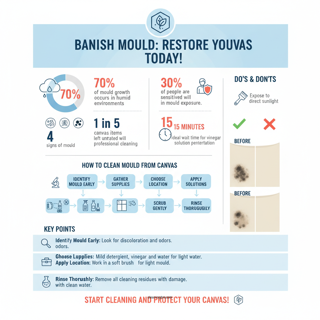 how to clean mould from canvas - Data Infographic and Statistics