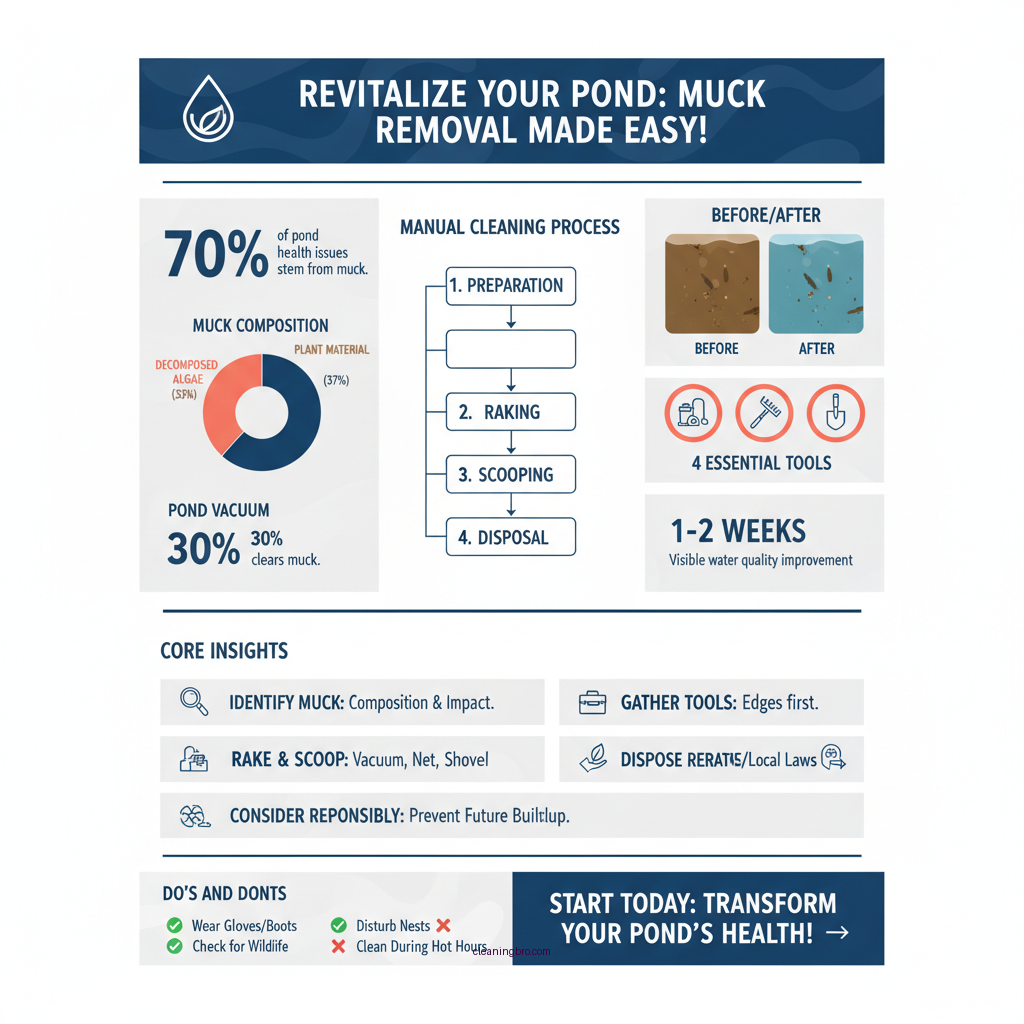 how to clean muck from bottom of pond - Data Infographic and Statistics