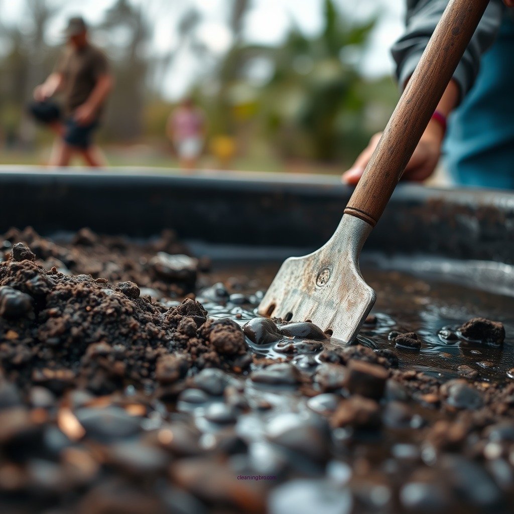 Manual Cleaning Techniques - how to clean muck from bottom of pond
