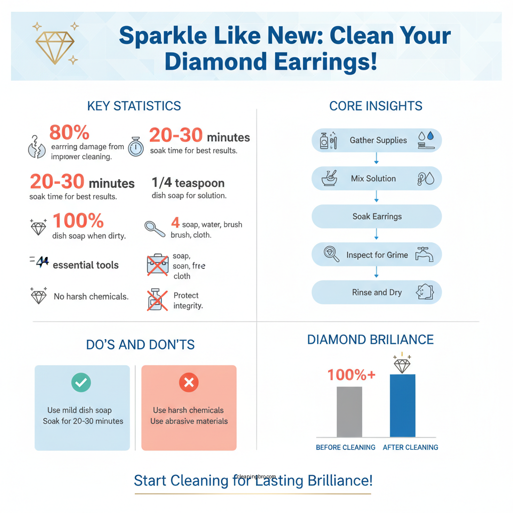 how to clean my diamond earrings - Data Infographic and Statistics