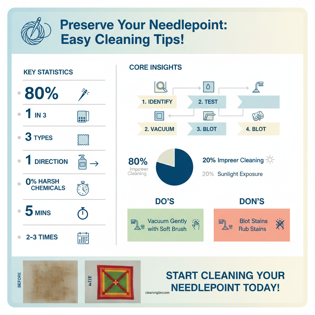 how to clean needlepoint - Data Infographic and Statistics