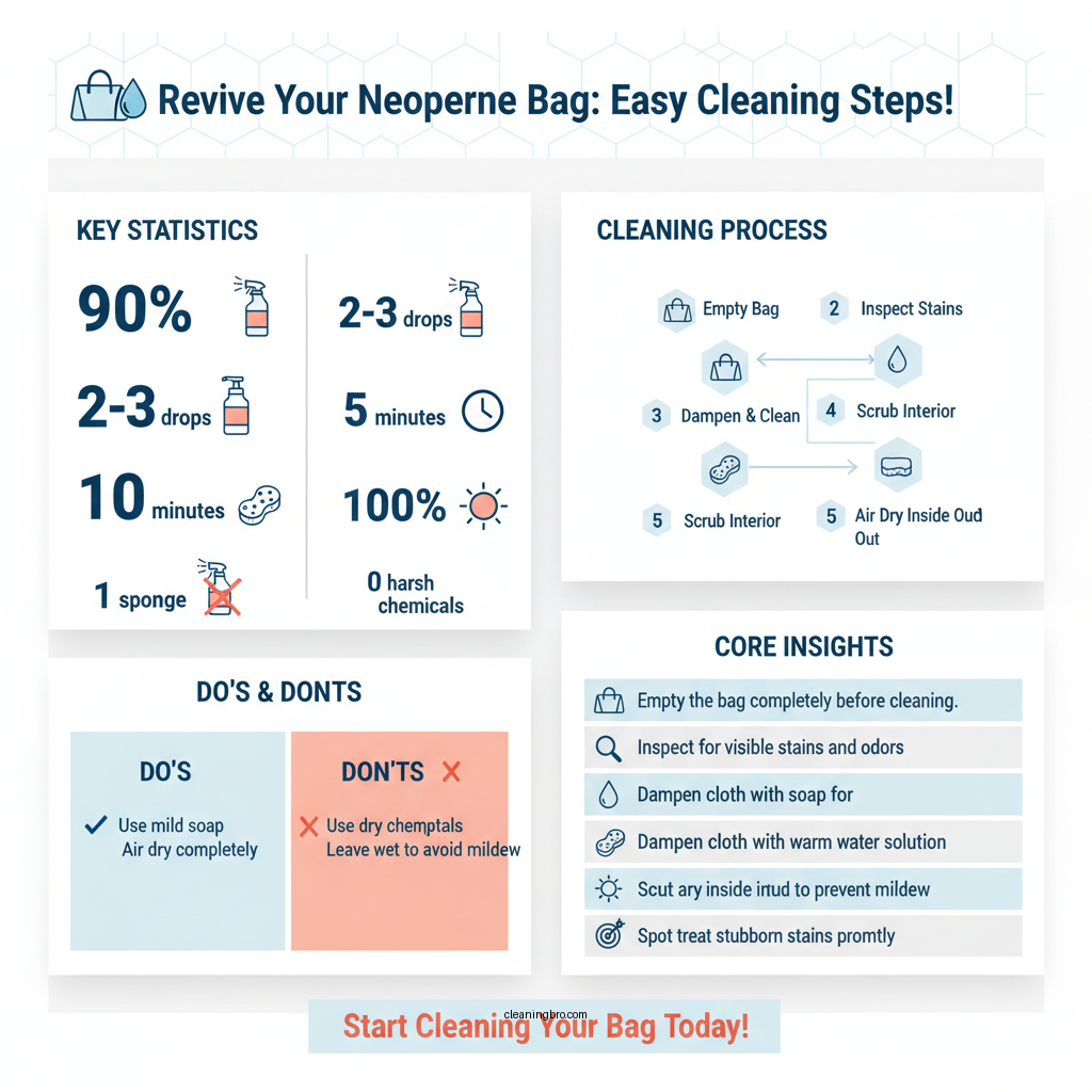 how to clean neoprene bag - Data Infographic and Statistics