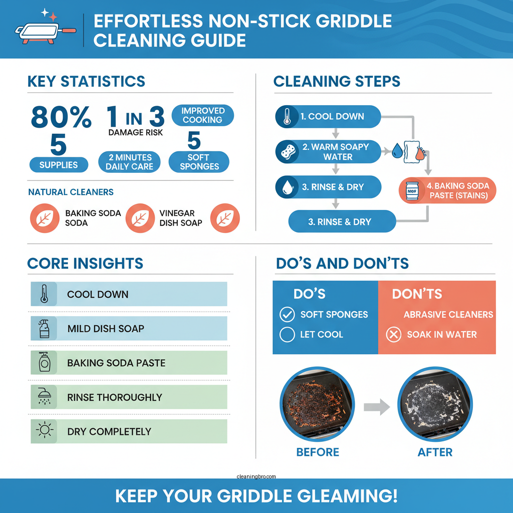 how to clean non stick griddle - Data Infographic and Statistics