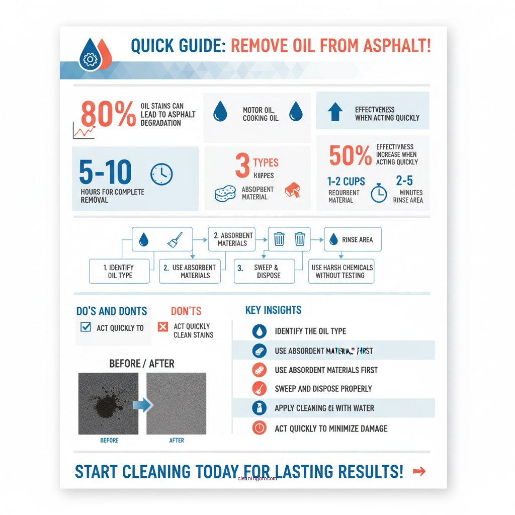 how to clean oil from asphalt - Data Infographic and Statistics
