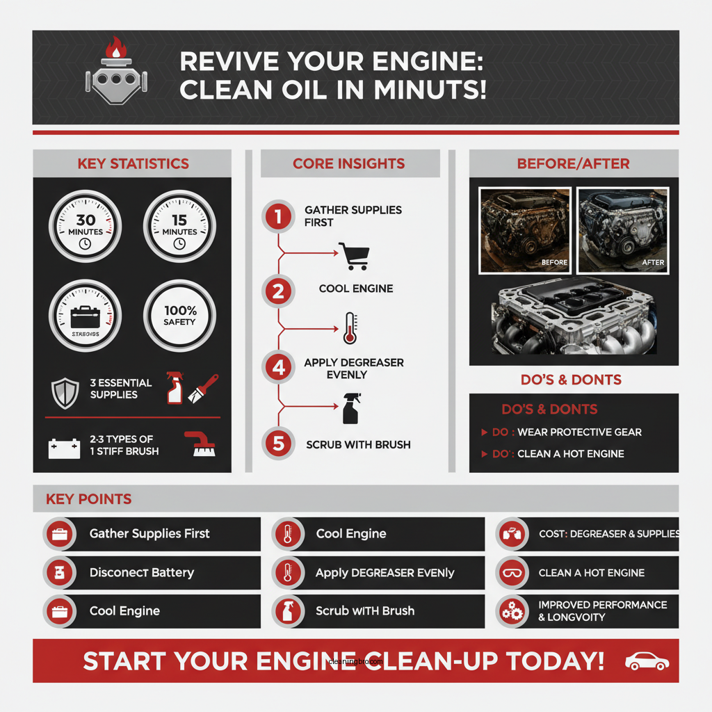 how to clean oil off an engine - Data Infographic and Statistics