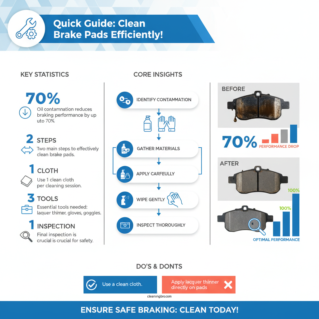 how to clean oil off brake pads with lacquer thinner - Data Infographic and Statistics