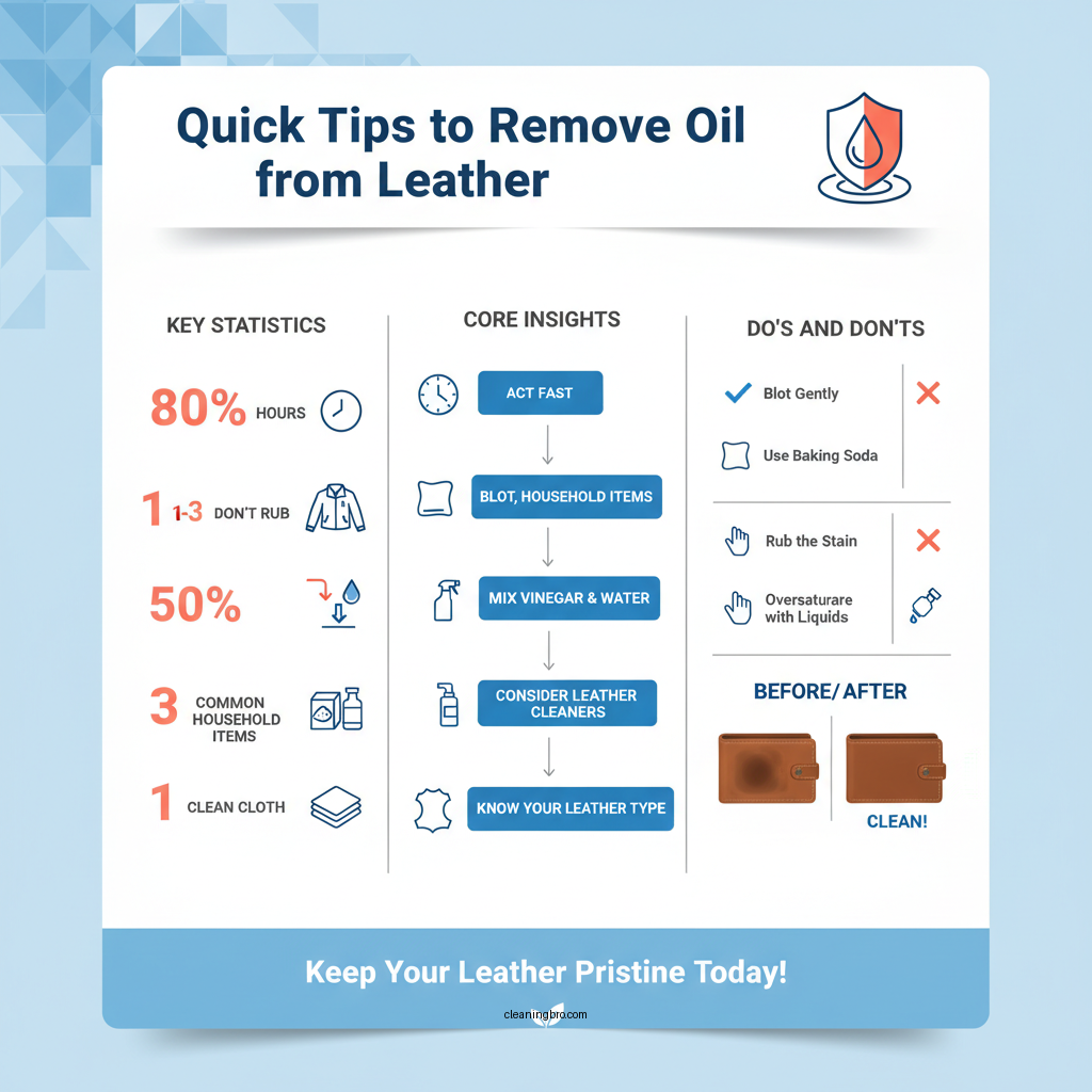 how to clean oil off leather - Data Infographic and Statistics