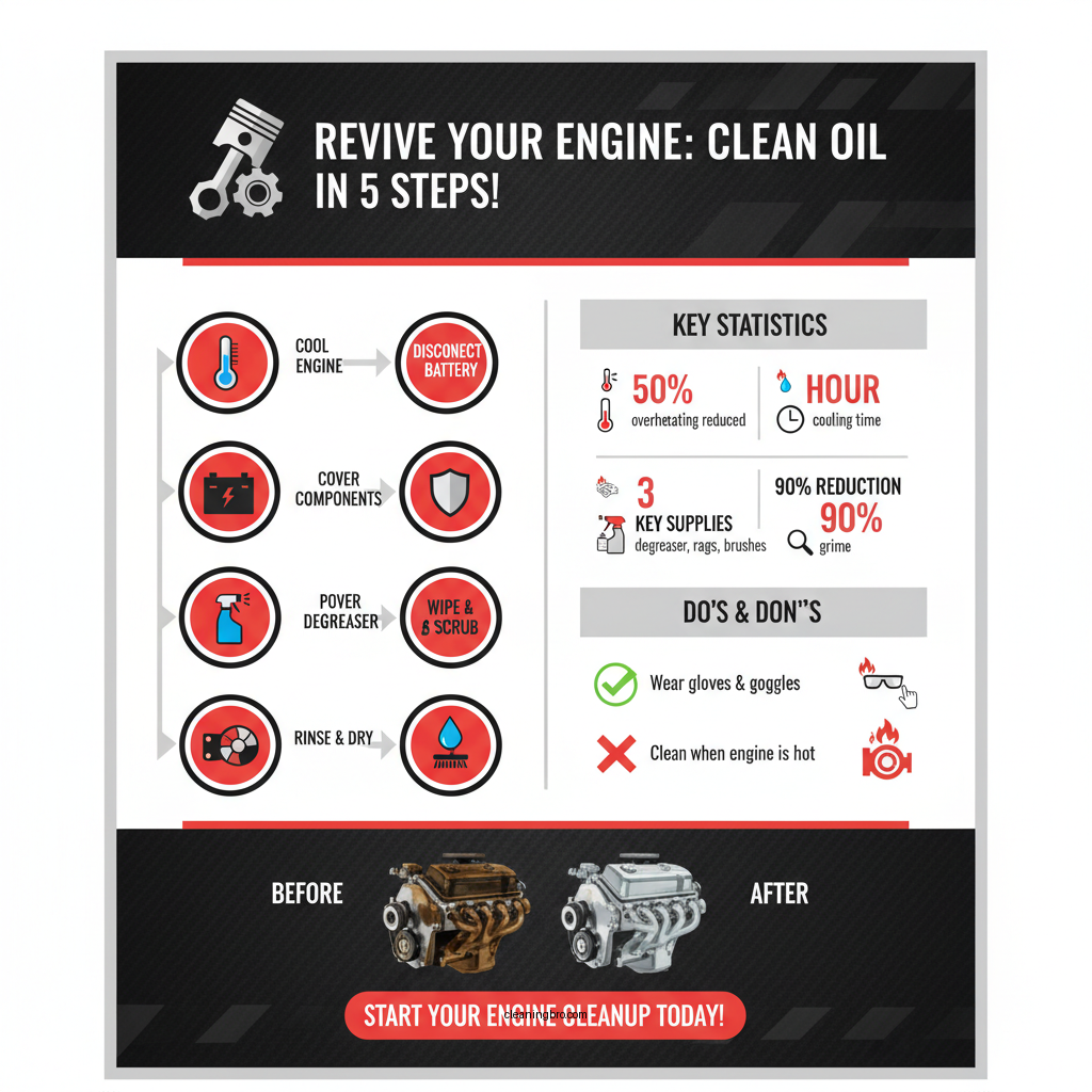 how to clean oil off of engine - Data Infographic and Statistics