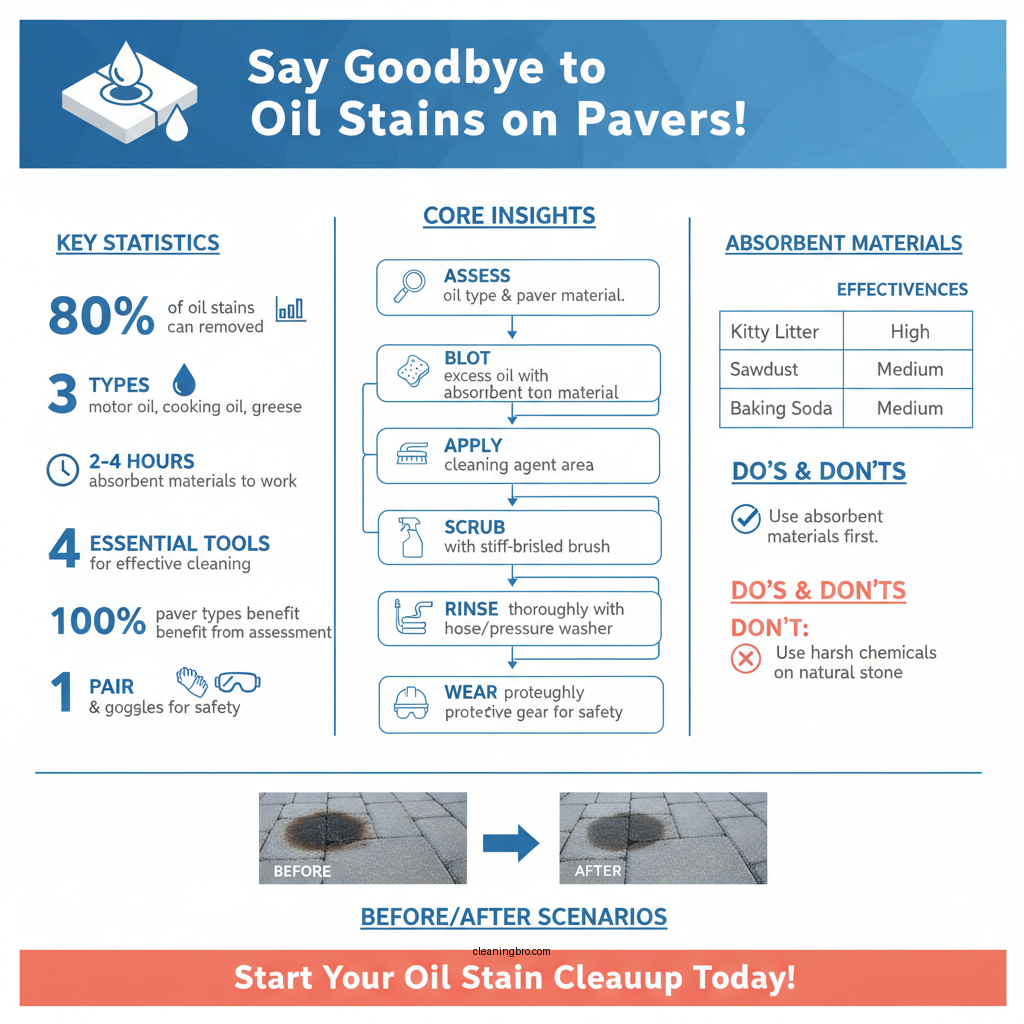 how to clean oil off pavers - Data Infographic and Statistics