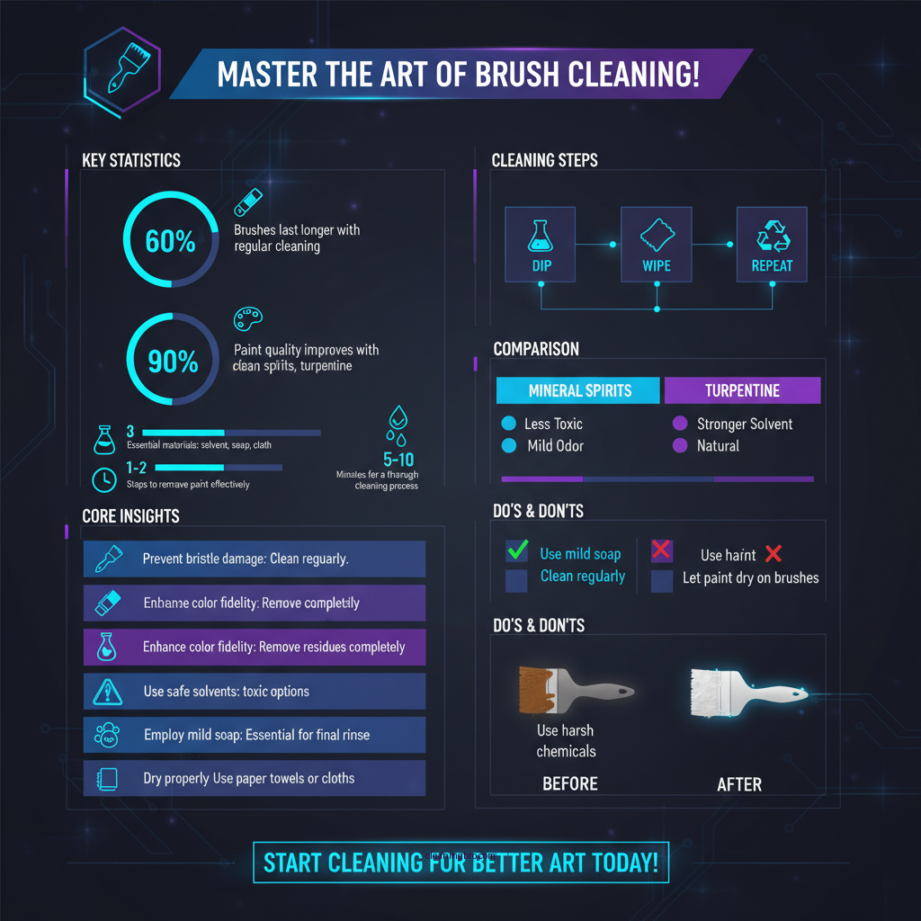 how to clean oil painting brushes - Data Infographic and Statistics