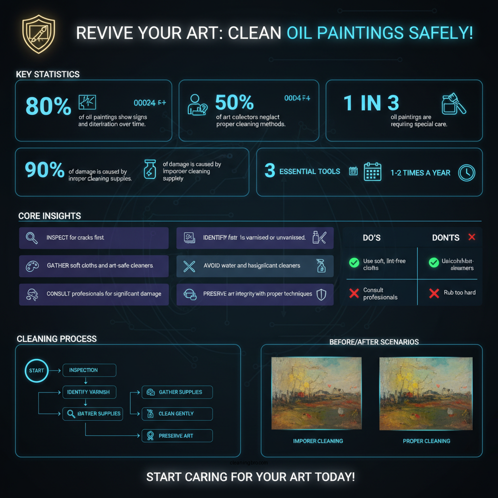 how to clean oil paintings - Data Infographic and Statistics