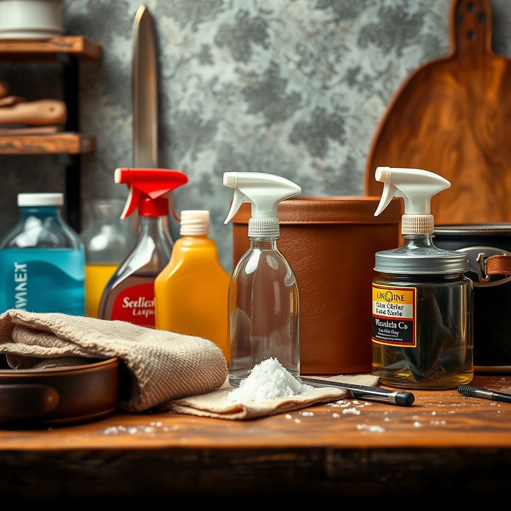 Basic Cleaning Supplies - how to clean old leather