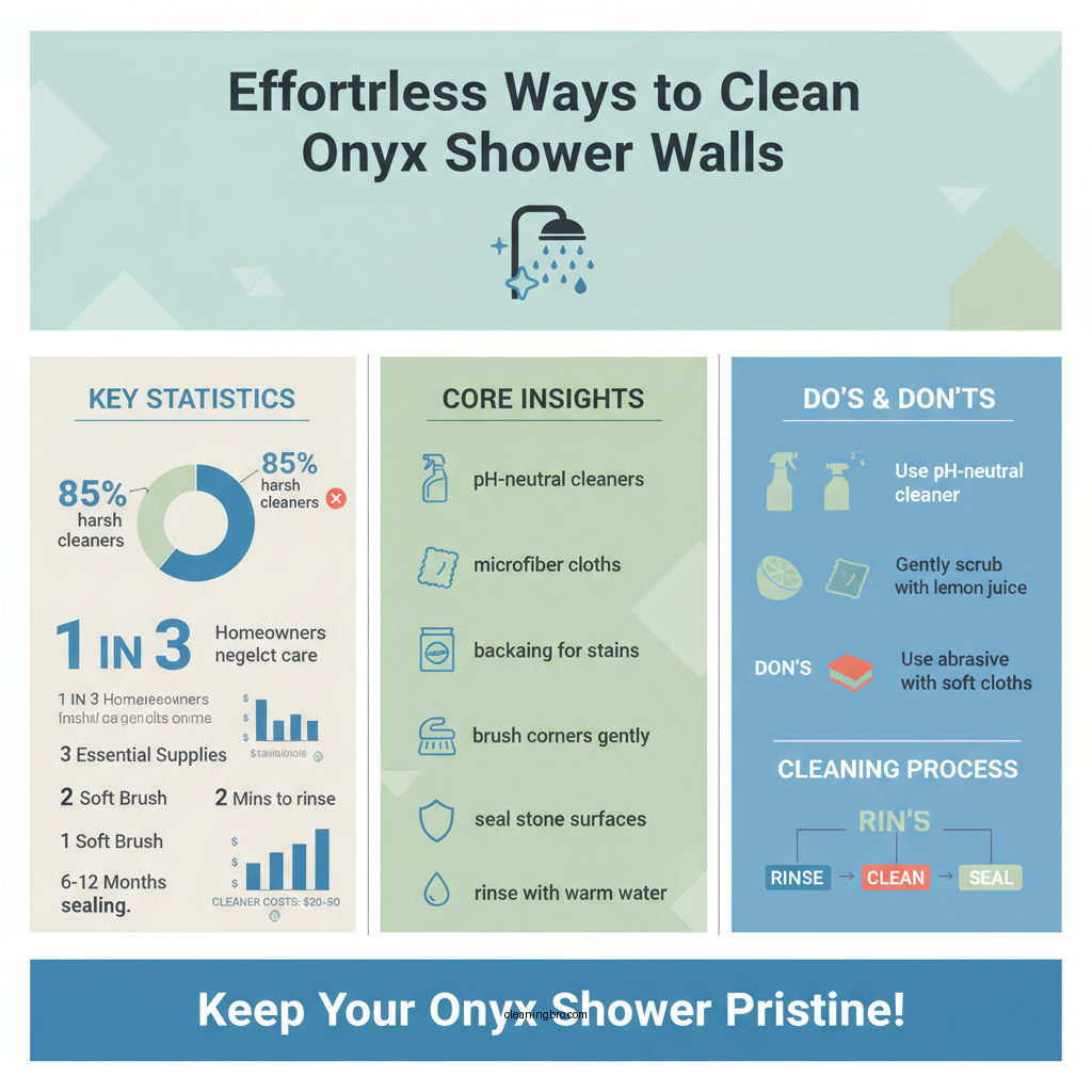 how to clean onyx shower walls - Data Infographic and Statistics