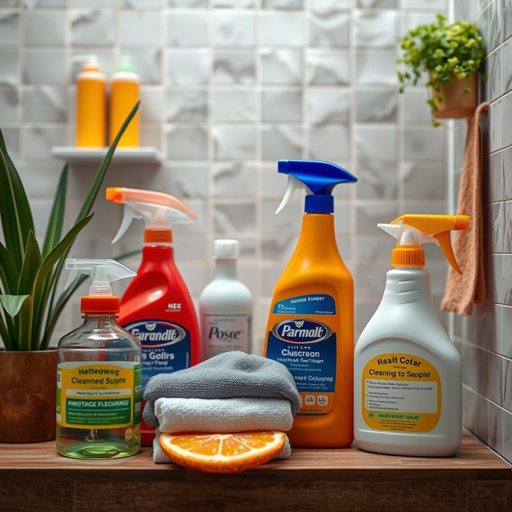 Essential Cleaning Supplies - how to clean orange mold in shower