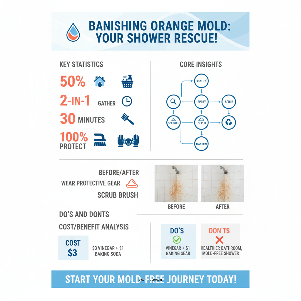 how to clean orange mold in shower - Data Infographic and Statistics