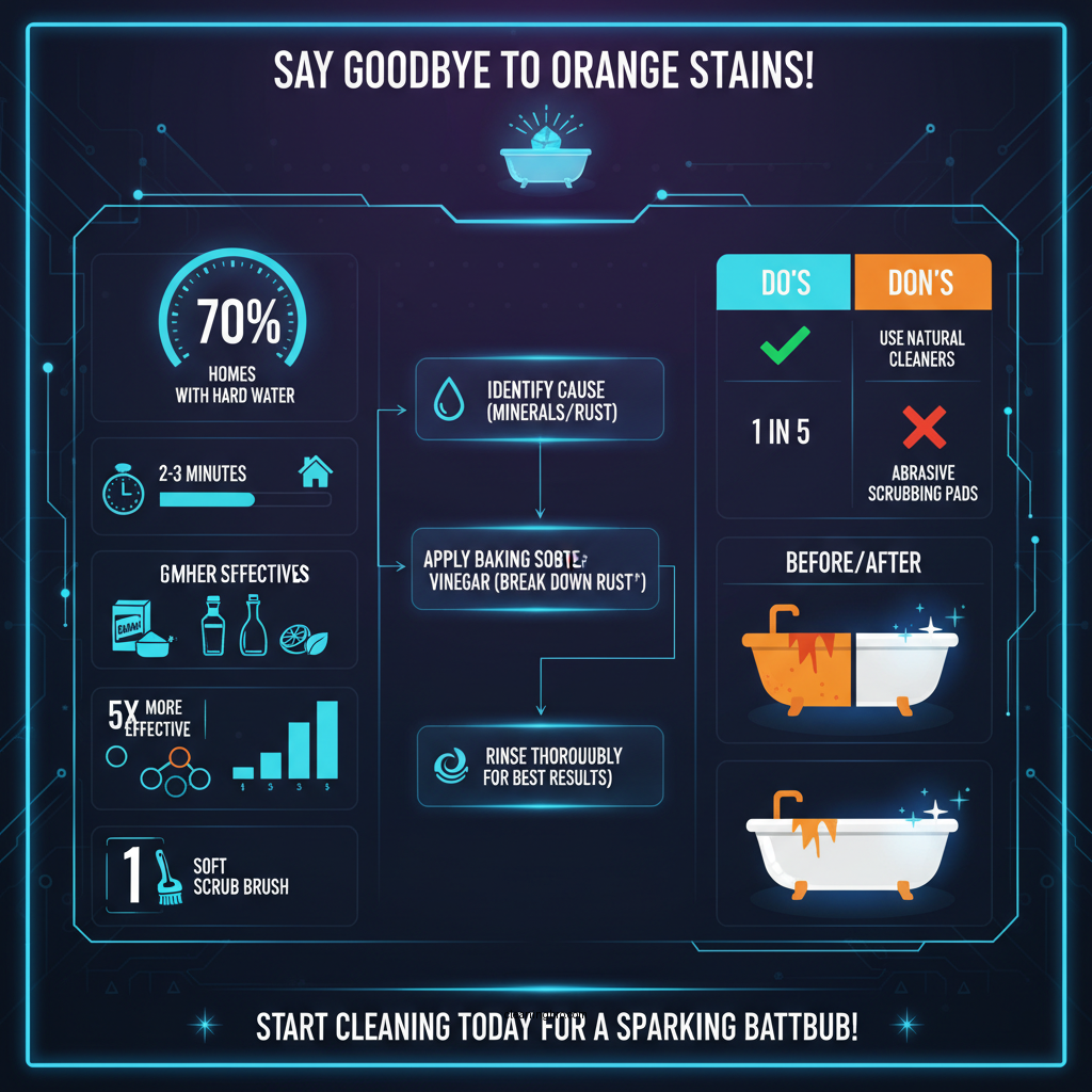 how to clean orange stains in bathtub - Data Infographic and Statistics
