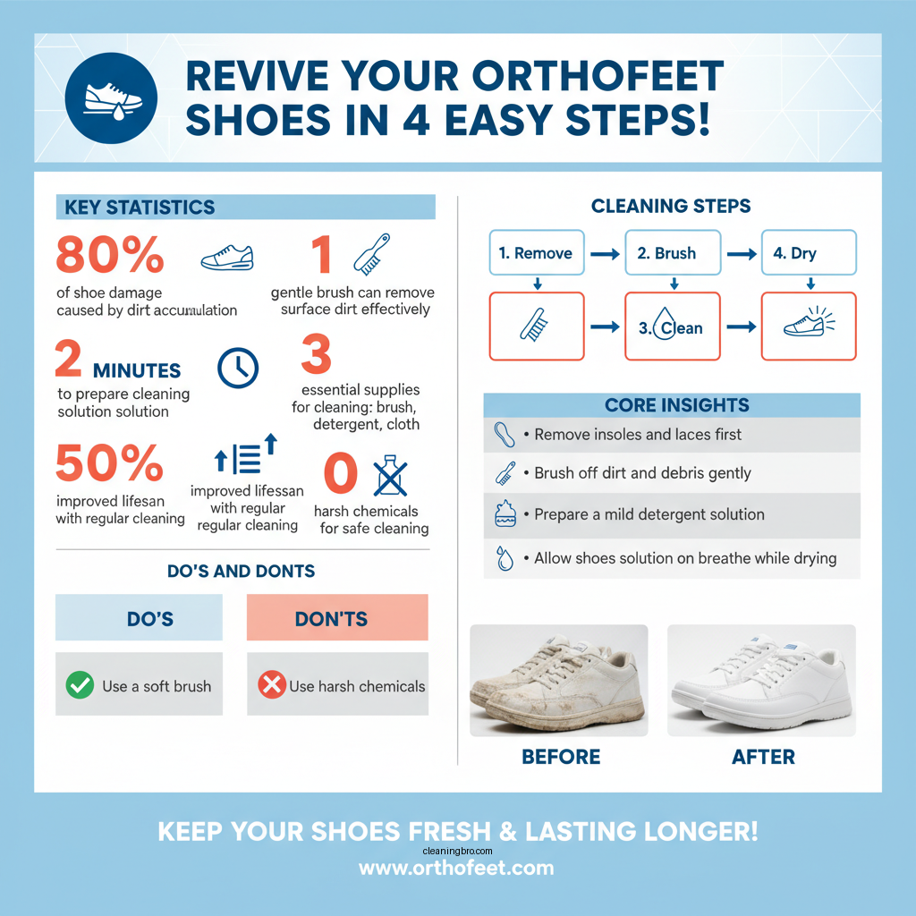 how to clean orthofeet shoes - Data Infographic and Statistics