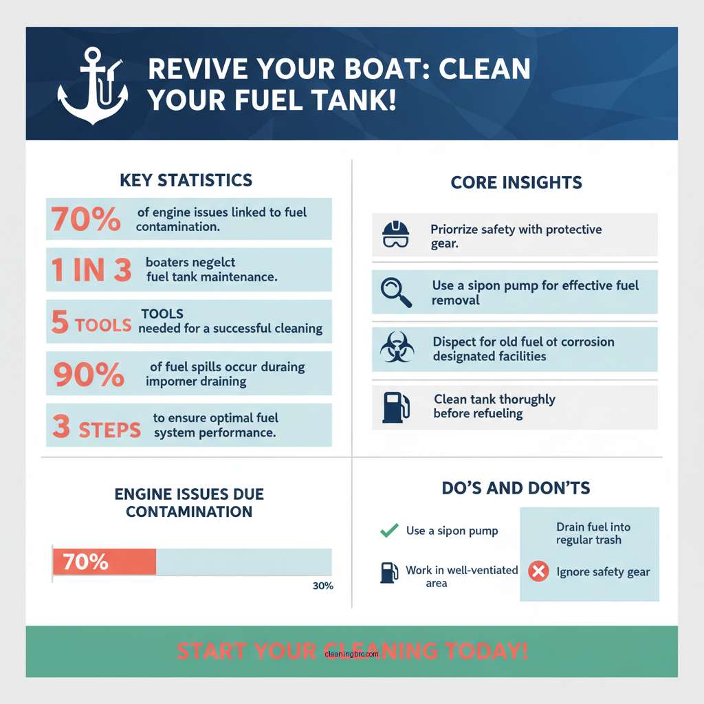 how to clean out a boat fuel tank - Data Infographic and Statistics